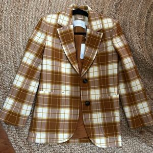 Zimmermann Tempo Check Longline Blazer Size 0P